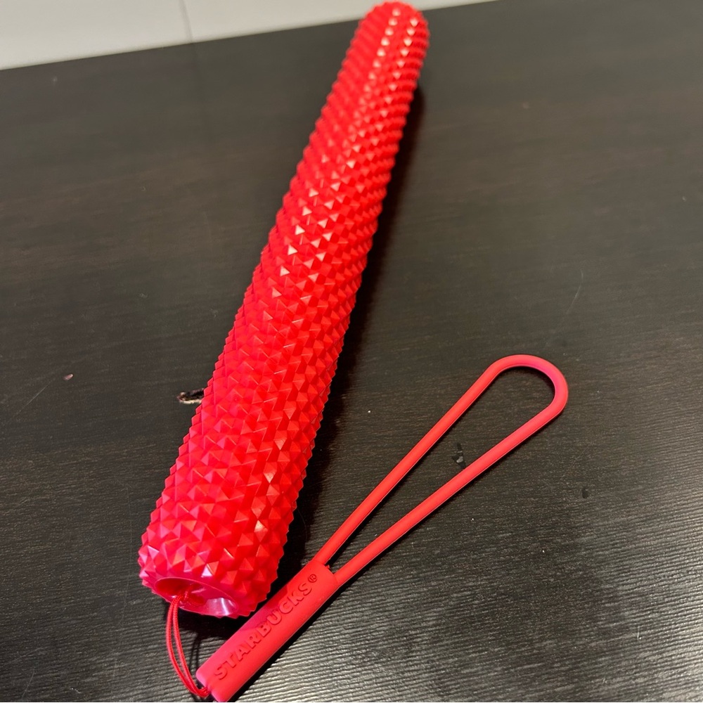 Starbucks 2024 Christmas Reusable Straws with Cleaning Brush And Travel Case red